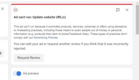 Pick-and-Tip-dropshipping-Facebook-ad-account-banned-promote-advertising-policy-AI-rejected-warning-review-message